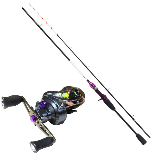 初めてのカワハギ釣りにおすすめ フライデー カワハギ 180 ＆ PEライン付きベイトリール Friday150 船カワハギ セット (fridayset08)｜カワハギ 竿 船 セット リール 船 カワハギ