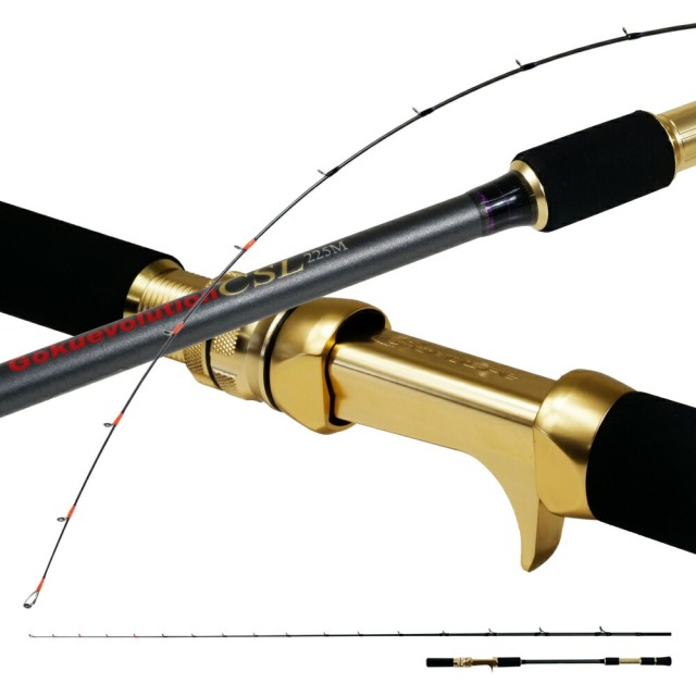 ゴクスペ ゴクエボリューション CSL 225M(goku-962182)|ゴクスペ 船竿 カーボンソリッド アジ イサキ マダイ ライトヒラメ 落し込み フルカーボンソリッド Gokuevolution アルミバット リールシート
