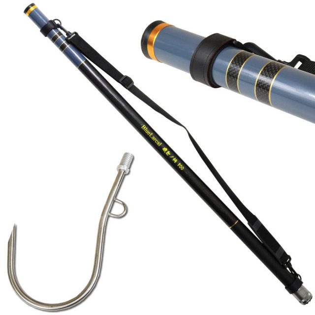 ショアジギング ランディング ギャフ セット 8M ロープ掛け付ギャフ  