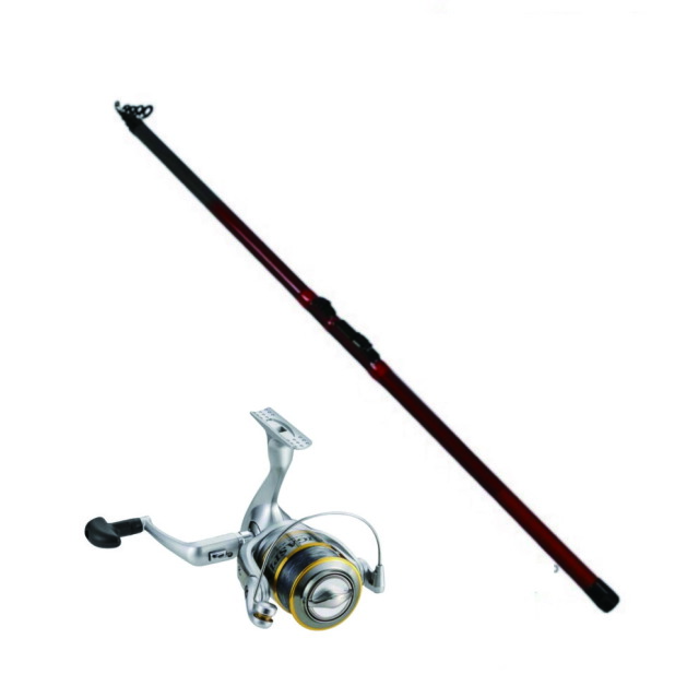 コスパ 投げ釣りセット 360 投げ竿 ＆ スピニングリール (nageturiset-009)｜イロンライン3号150m付 投げ釣り チョイ投げ キス ハゼ サビキ釣り 防波堤 波止釣り ブッコミ釣り
