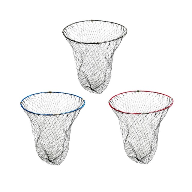 おり釣具 四つ折り磯玉網 45cm ガンメタ/ブルー/レッド（ori-45net）｜ 玉網 タモ網 ショア 波止場 オカッパリ 折り畳みネット 釣り シーバス ルアー 丸型 ナイロンネット 磯釣り 沖堤 青物 タモ