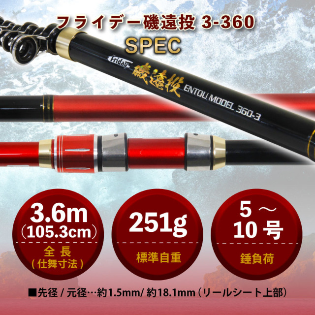 フライデー磯遠投3-360＆EC6000 イージーキャスト 遠投釣り