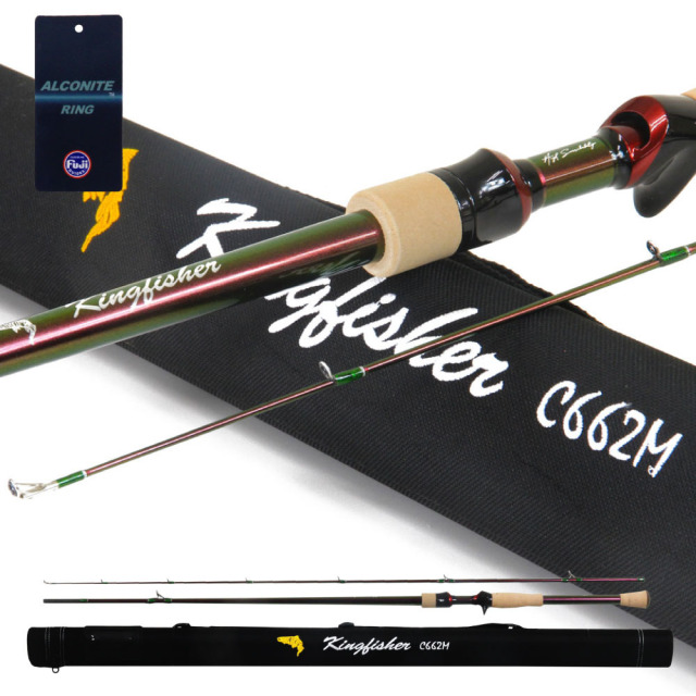 おり釣具 ハードロッドケース付 ルアースタイル キングフィッシャー バス/ロックフィッシュ/ボートシーバス C662M(ori-784092)|ブラックバス バス釣り バスフィッシング ロックフィッシュ  シーバス