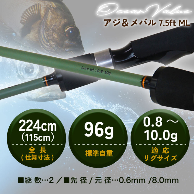メバリンクロッド メバリンクロッド アジ メバリング セット メバルプロX 7.0