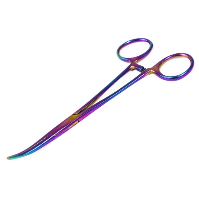 オリジナル レインボーフォーセップ 16cm(ori-785051)[M便 1/6]｜ロングノーズ  ステンレス製 錆びにくい フック外し 釣り用 ペンチ プライヤー 小物釣り 海釣り 淡水釣り