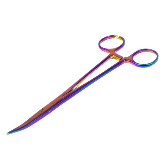 オリジナル レインボーフォーセップ 18cm(ori-785068)[M便 1/6]｜ロングノーズ  ステンレス製 錆びにくい フック外し 釣り用 ペンチ プライヤー 小物釣り 海釣り 淡水釣り