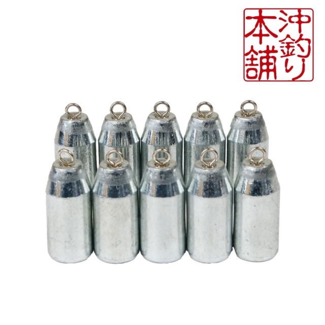 おり釣具 沖釣本舗オモリ エコバージョン 12号 10本入(ori-785396)[M便 1/2]｜釣具 釣り 船釣り オモリ 錘 エコオモリ 鉄 遠里 胴付き仕掛 天秤