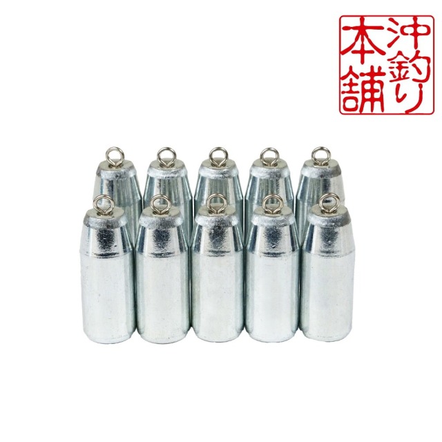 おり釣具 沖釣本舗オモリ エコバージョン 20号 10本入(ori-785402)[M便 1/1]｜釣具 釣り 船釣り オモリ 錘 エコオモリ 鉄 遠里 胴付き仕掛 天秤