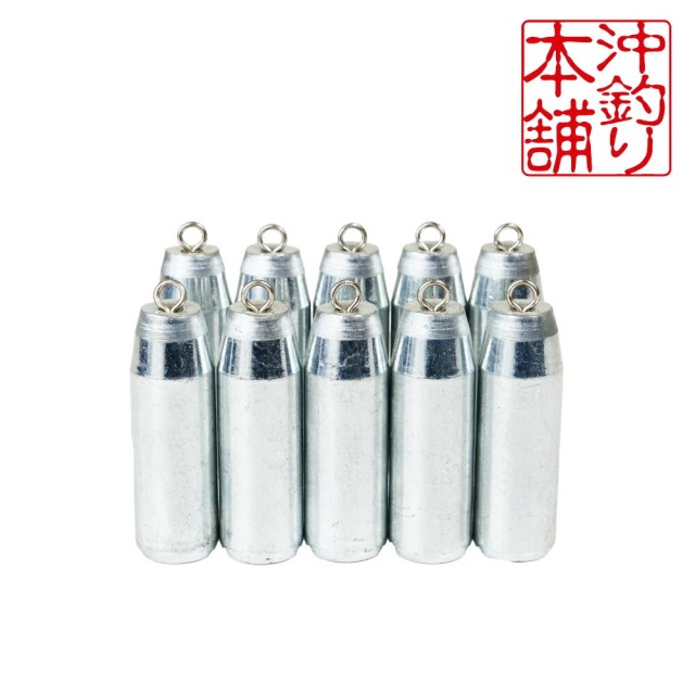 おり釣具 沖釣本舗オモリ エコバージョン 25号 10本入(ori-785419)[M便 1/1]｜釣具 釣り 船釣り オモリ 錘 エコオモリ 鉄 遠里 胴付き仕掛 天秤