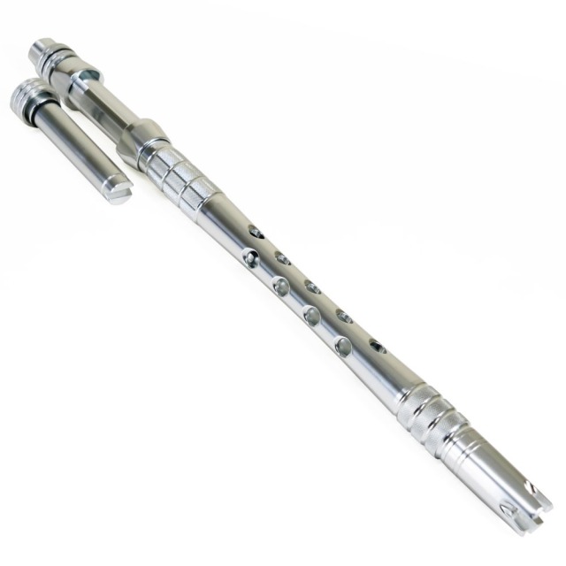 おり釣具 オリジナル ウインチ スタンディング両用アルミバット タイプ26 シルバー フェルール付 (ori-785631) |アルミバット フェルール ロングフェルール ロッドカスタム スタンディング ウインチ ギンバル