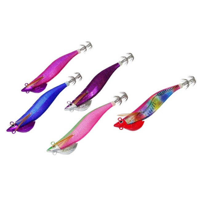 おり釣具 ティップランエギ5本セット 3.5号 30g 専用ケース付き (ori-786300)[M便 1/2]｜エギング ボートエギング ティップラン アオリイカ