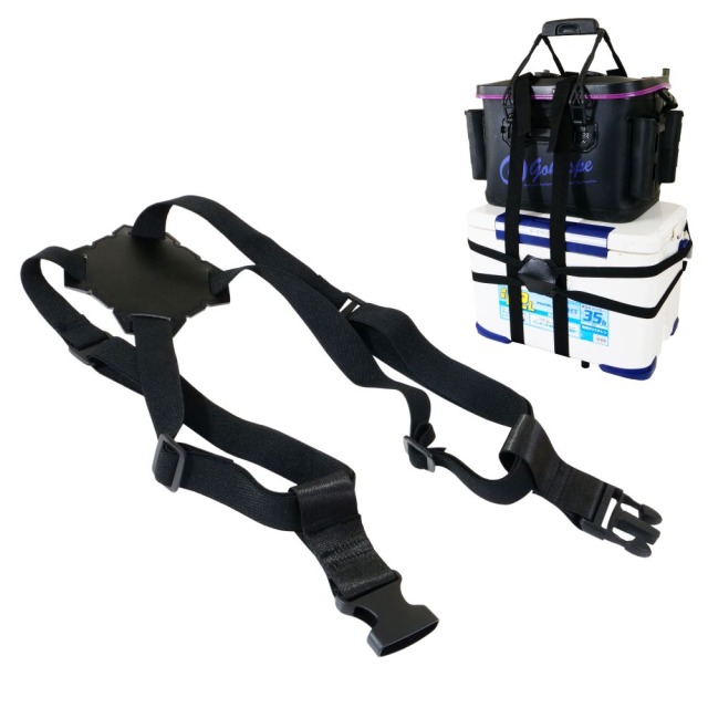 おり釣具 金次郎 キャリー荷崩れ防止 お助けクロスベルト(ori-786874)|荷物運搬 荷崩れ対策 クーラーボックス バッカン 台車