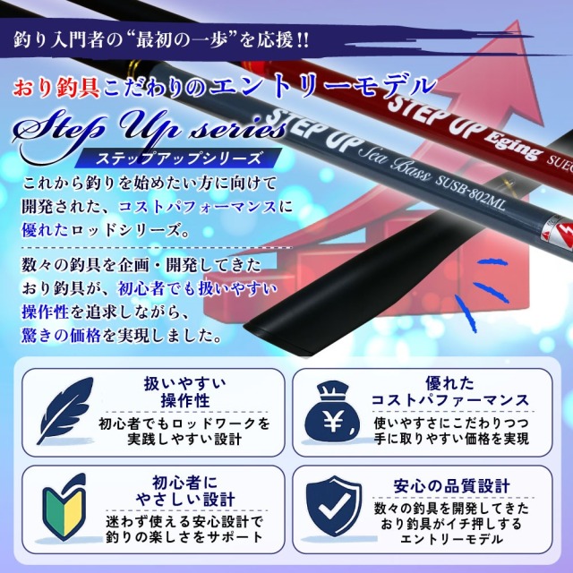 今だけP5倍】シーバスロッド ステップアップ シーバス 802ML おり釣具