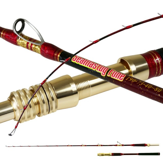 グラスソリッド 総糸巻 汎用 船竿 2代目シーマスタッグ 総糸巻 190-73(40~80)おり釣具(ori-787338)|船竿 竿 ロッド 7:3調子 落とし込み アマダイ ヒラメ 青物 ワラサ ブリ