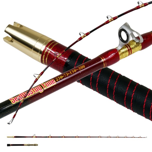 グラスソリッド 総糸巻 汎用 船竿 2代目シーマスタッグ船 総糸巻 250-73(150～300)おり釣具(ori-787543)｜船竿 竿 ロッド 6：4調子 泳がせ カンパチ 中深海 青物 ワラサ ブリ