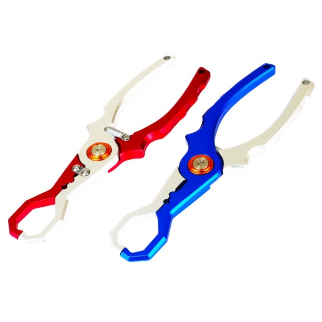 おり釣具 フィッシュペンチ ブルー/レッド(ori-fp)[M便 1/2]| 釣り用品 フィッシュグリップ 魚つかみ ラインカッター プライヤー シーバス スズキ チヌ ロックフィッシュ アコウ トラウト