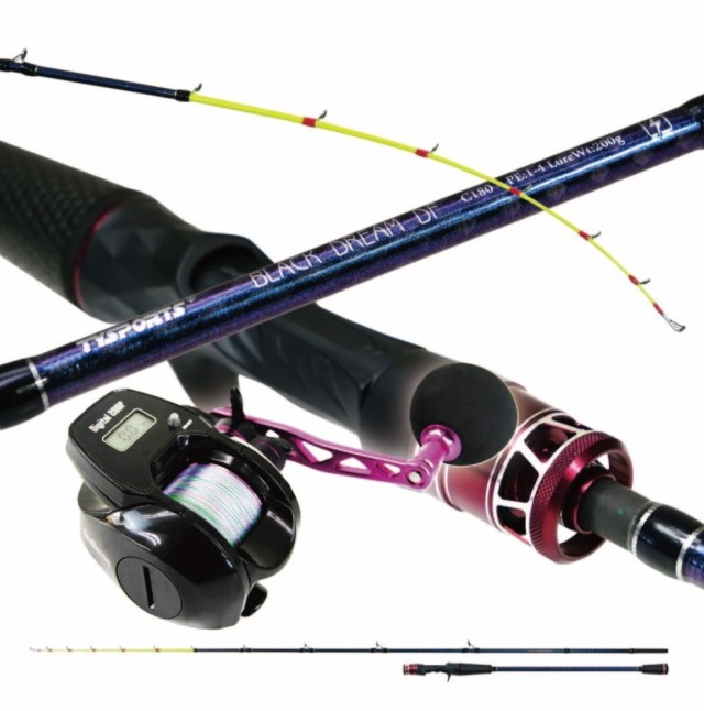 おり釣具 カワハギセット ブラックドリームDF175 &SeaMastug Digital 200P PEライン0.8号200m付き (ori-funeset1002)｜ゴクスペ 沖釣り 船釣り カワハギ カワハギ釣り ゼロテン 手持ち セット