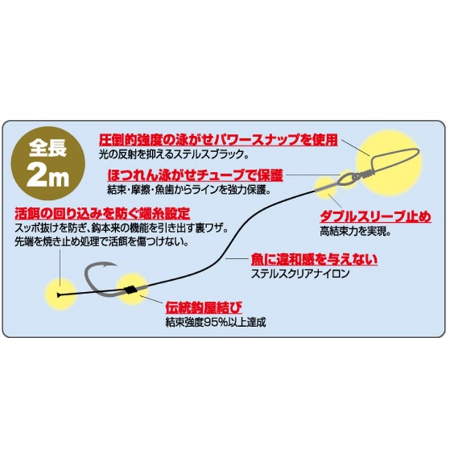 4Cpost】オーナー 大物泳がせ仕掛 スーパークエVer. 25号(owner-310362)
