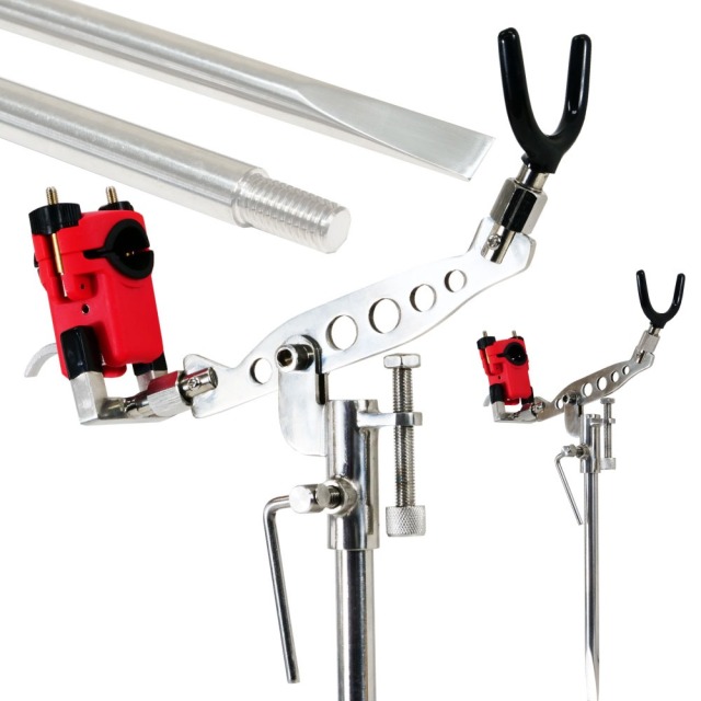 おり釣具 ステンレス竿受け 13mmピトン棒2タイプ ＆ ロッドキーパー付 セット (pitonset-016)｜石鯛 底物 クチジロ 石垣鯛 ギンワサ ピトン