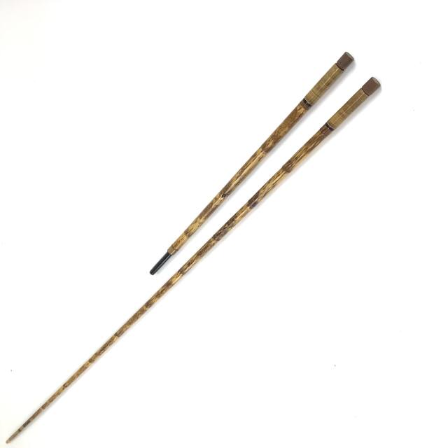 ◇寿るす美 小節紋竹 竿掛・玉ノ柄、万力セット(re201013-01)