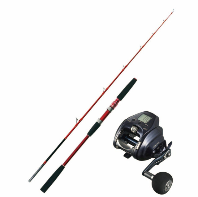 カーボン船イカ竿 シーマスタッグ ヤリイカ160-100＆ダイワ 25 レオブリッツ 400J セット (seamastug-set007)｜船釣り イカ釣り 直結釣り ヤリイカ グラスソリッド ロッド 電動リール 電動 イカ