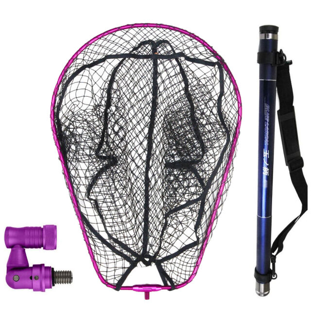 ランディングネット　500　シーバス　エギング　ランディングボール ポイント5倍中】ランディング3点セット BLUE LARCAL 玉ノ柄500+