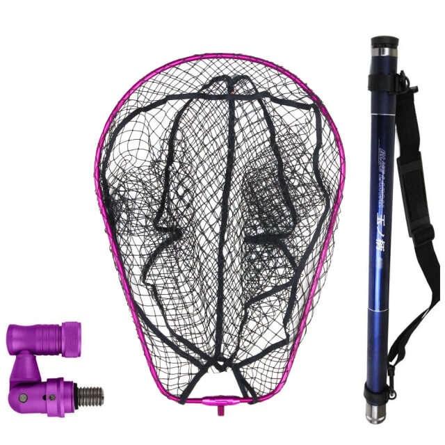 ランディング3点セット BLUE LARCAL 玉ノ柄500+ランディングネットM+ジョイントパーツ (sip-netset06-m)