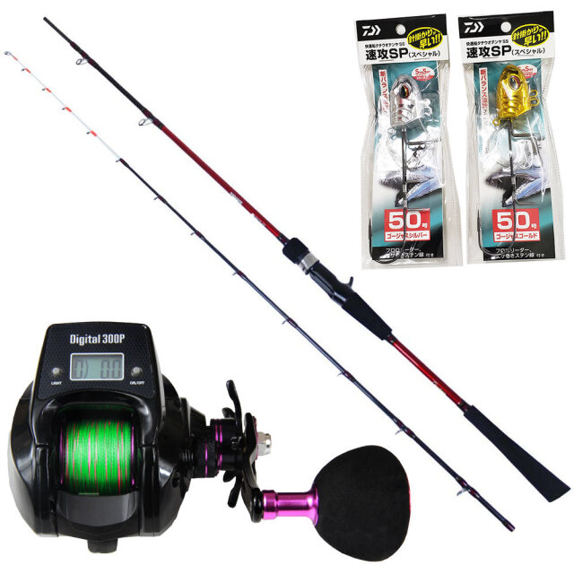 おり釣具 タチウオテンヤロッド ドラゴン船 6.6F ＆ デジタルリール