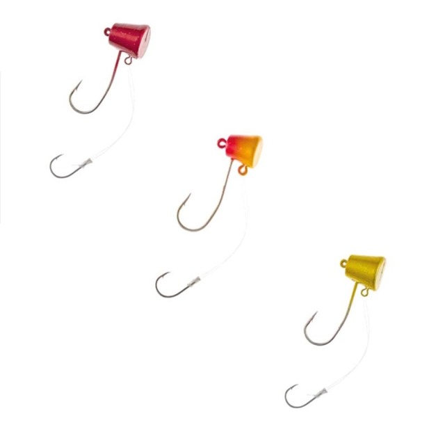 PROMARINE CLA013-8 サイコブレイズテンヤ 8号 3点セット【ゴールド、レッド、ピンクゴールド】(ten8set-01)[M便 1/6]｜タイテンヤ ヒトツテンヤ 真鯛 マダイ 鯛