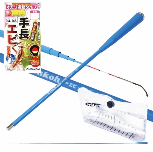 観察ケースつき！タナゴ・テナガエビ釣りセット 超小継 小物振出竿 テンコー150＆手長エビ仕掛 1.5m (tenagaebiset-006)[M便 1/10]