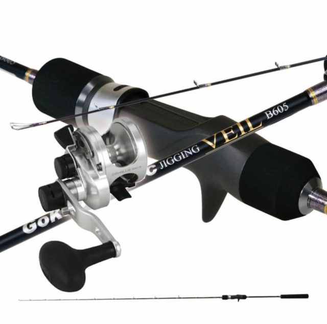  ジギングセット ゴクスペ JIGGING VEIL B605＆オクマ CAVALLA CAV-12 2 LX(J) 左ハンドル (veiljigingset-005)｜オフショア 青物