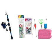 ベイシック スマイル コンパクトセット 165(仕掛・小物付)(basic-120739) | 釣りセット 入門ロッド スピニングリール キッズフィッシング 海釣りセット PVC袋付き グラスパックロッド ロッド＆リールセット