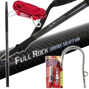 大型魚対応 フルロック フライングギャフ6m ギャフロープ付 フルセット (gaffset-17)｜ショアジギング ロックショア 沖磯 ランディングギャフ 青物