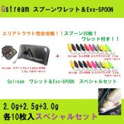 スプーン30枚入り！トラウト完全攻略！ Gstreamスプーンワレット＆Evo-SPOON 2.0g+2.5g+3.0g 各10枚入スペシャルセット(gstreamset-01)
