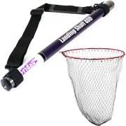 おり釣具 フライデー 超小継玉の柄 4m ＆ 折りたたみネット四つ折り磯玉網 60cm ２点セット (landingset-275)｜ランディングネット ラバー ランディングネット 折りたたみ タモ網 ランディングシャフト ラバーネット
