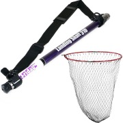 おり釣具 フライデー 超小継玉の柄 3.1m ＆ 折りたたみネット四つ折り磯玉網 45cm レッド ２点セット (landingset-262)｜ランディングネット ラバー ランディングネット 折りたたみ タモ網 ランディングシャフト ラバーネット