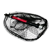 おり釣具 ジョイント一体型ランディングネットL ＆ カーボン超小継玉の柄 レッドラーカル600 2点セット (landingset-288)｜ランディングネット ラバー ランディングネット L タモ網シャフト ラバーネット