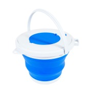 おり釣具 折りたたみブクバケツ 蓋付 約5L(ori-786188)｜アオリイカ ヤエン 飲ませ釣り 青物 泳がせ 生きエサ 生きアジ 水遊び