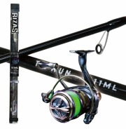 ライザス ティップラン エギングセット エギング 511ML＆ フライデー3 XE3000 0.8号300m付 (ori-funeset1092)｜船釣り アオリイカ エギ