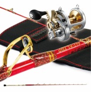 【今だけP5倍】アリゲーター技研 スタンディングギル 14-175 赤 エクルス＆シマノ 09TALICA 20II タリカセット (ori-funeset1161) | 大物スタンディングロッド 泳がせ釣りロッド マグロ カンパチ ヒラマサ クエ