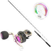 明石船タコ釣りに使える バトルクロス船タコ 165H ＆ スポーツライン CCベイト BJ100H ＆ PEライン2号150ｍセット (ori-funeset553)