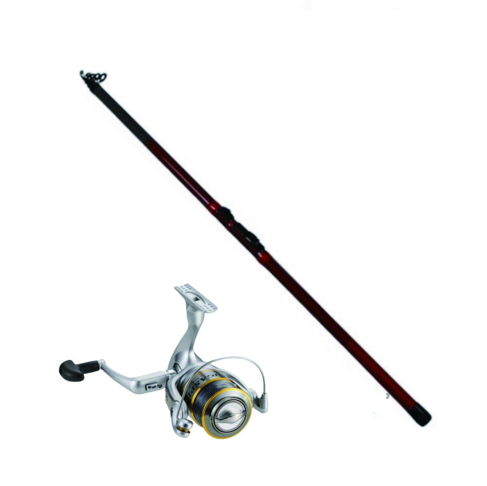 コスパ 投げ釣りセット 360 投げ竿 ＆ スピニングリール (nageturiset-009)｜イロンライン3号150m付 投げ釣り チョイ投げ キス ハゼ サビキ釣り 防波堤 波止釣り ブッコミ釣り