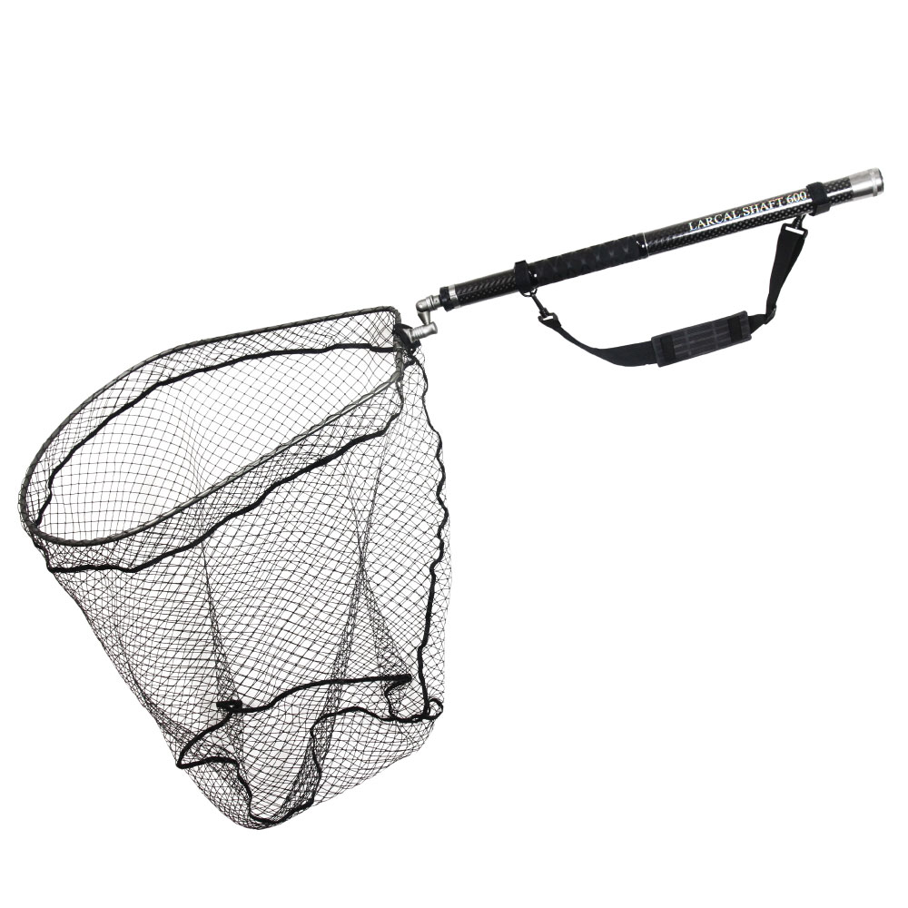 おり釣具 カーボン玉の柄 ラーカルシャフト ランディングネット(タモ網)セット 6M 強化フレームネットサイズM ガンメタ/ブルー/レッド(netset-007)｜オカッパリ ランディング ポール ロング シャフト 柄 ギャフ 磯玉 チヌ グレ シーバス 磯 波止 海 釣り
