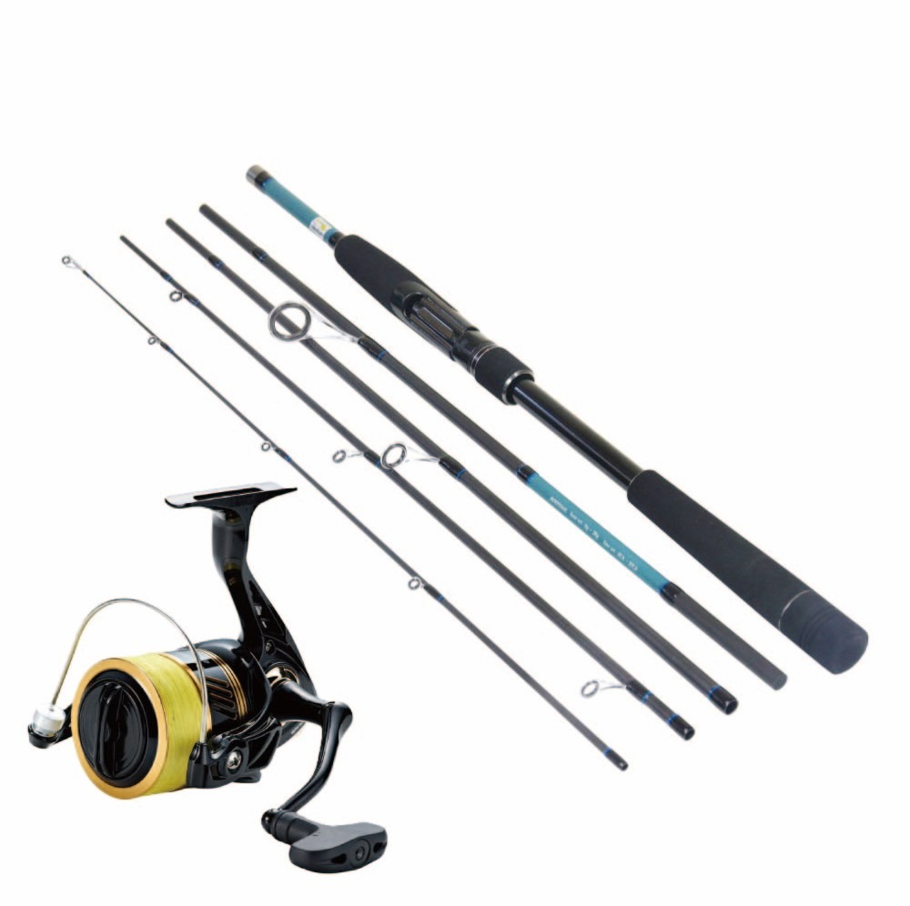 おり釣具 5pcシーバスセット オーシャンバリュー 5pcシーバス 8005ML ＆ スピニングリール ウェスカー4500 PE2.0号 200m付 (oceanvalue-set030)｜シーバス ロッド パックロッド モバイルロッド スピニングリール ショアゲーム ライトショアゲーム スズキ タチウオ