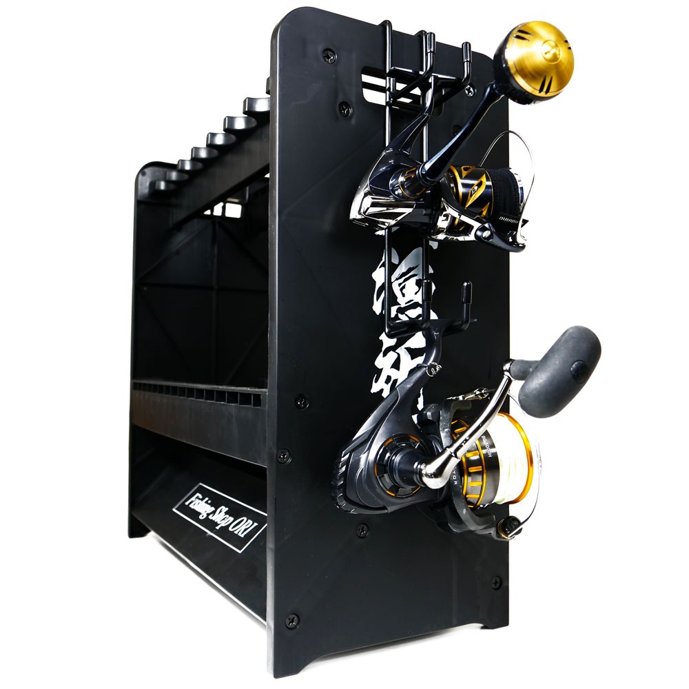 おり釣具 ロッドスタンド取付可能 リールハンガー 2個入り(ori-784474)｜リールハンガー リール掛け リールディスプレイ リール収納 スピニングリールハンガー スピニングリール収納 リールスタンド用ハンガー ロッドスタンド用リールハンガー
