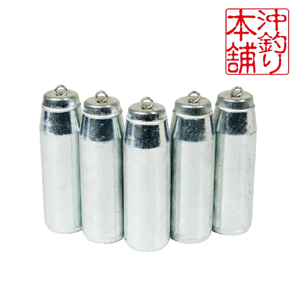 おり釣具 沖釣本舗オモリ エコバージョン 80号 5本入(ori-785488)｜釣具 釣り 船釣り オモリ 錘 エコオモリ 鉄 遠里 胴付き仕掛 天秤