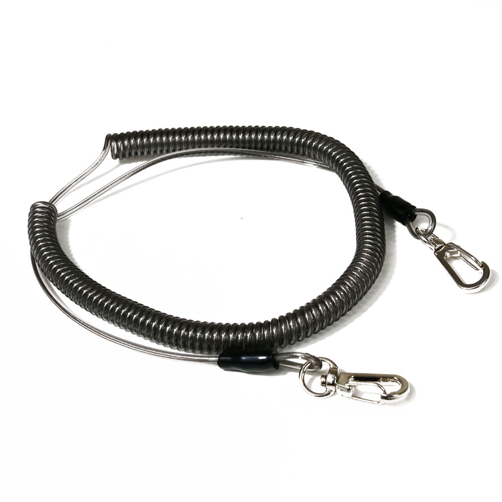 おり釣具 尻手として便利な スパイラルワイヤーコード(ori-786171)[M便 1/3]｜ 尻手 ロープ 落下防止 ランディングネット プライヤー フィッシュグリップ 釣り具 釣り用品