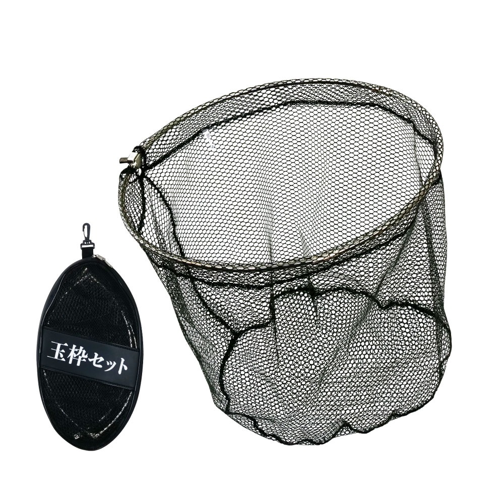 おり釣具 三つ折りラバー磯玉網 40cm(ori-786454)｜玉網 タモ網 ショア 波止場 オカッパリ 折り畳みネット 釣り シーバス ルアー 丸型 ラバーネット 磯釣り 沖堤 青物 タモ ランディング