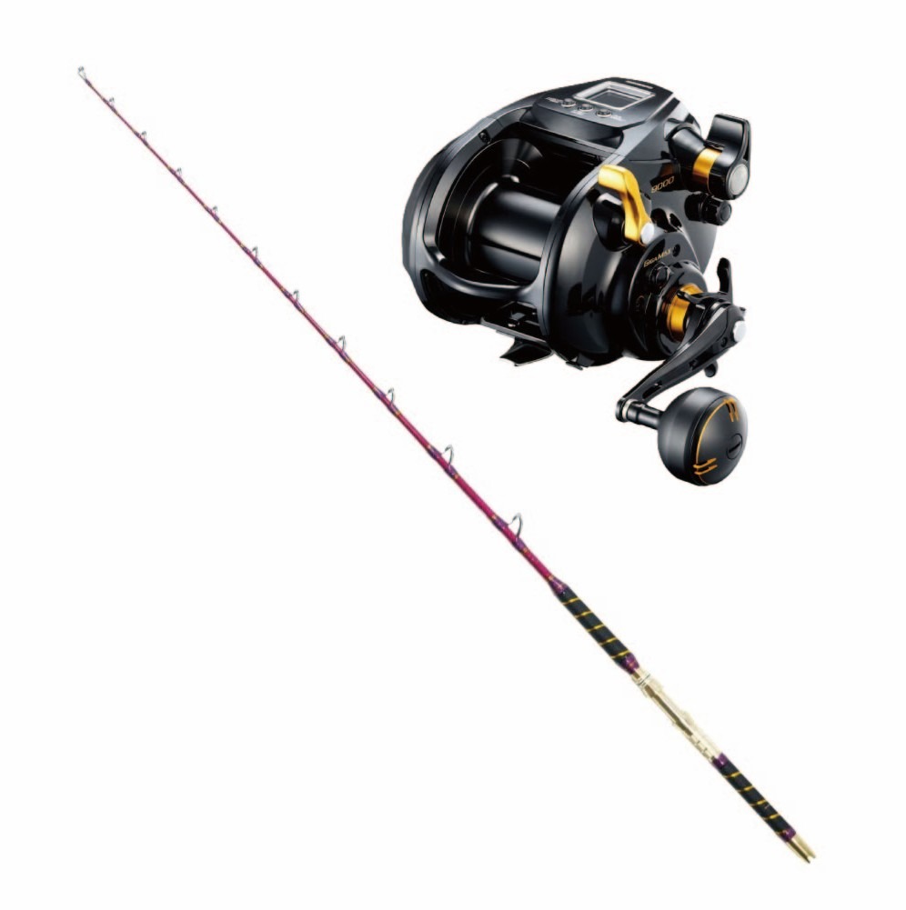 おり釣具オリジナル 大物泳がせパグマイヨセット リアルワンピーススタンディングロッド パグマイヨSTF190(120～250号)＆シマノ 22 ビーストマスター 9000 (ori-funeset1017)| おり釣具 沖釣り グラスソリッド 総糸巻き 船竿 船釣り 大物 クエ マグロ キハダ 深海 泳がせ