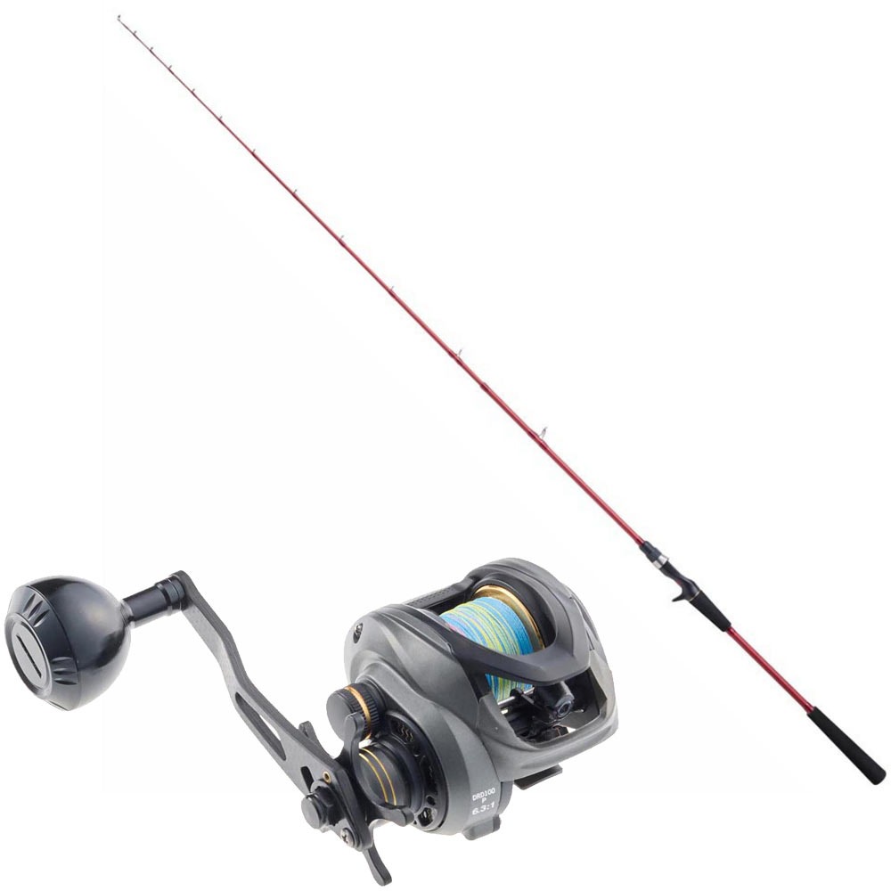 船ライトゲームセット グラス船竿 ディヴァース船 30-165 MRDレッド ＆ DRD120PPE ドレッド PE2.0号150ｍ付 (ori-funeset1105) | アジ タチウオ アマダイ イサキ 五目釣り 沖釣り